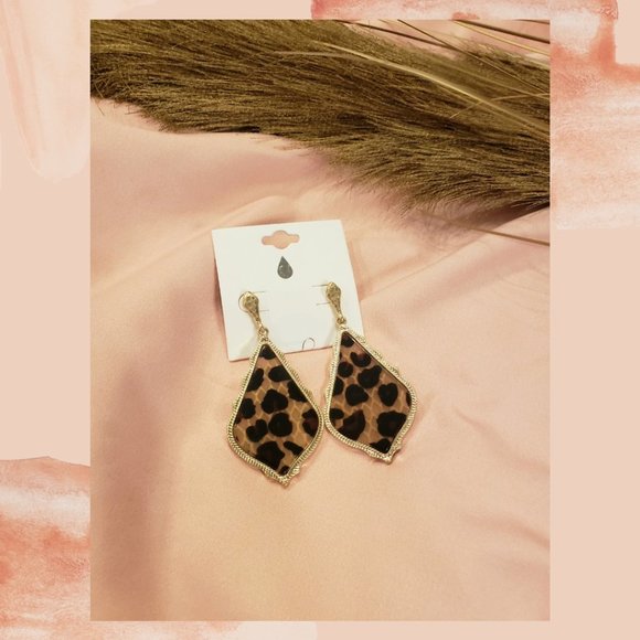 Taylor & Cambria Jewelry - Moxie Leopard and Gold Earrings